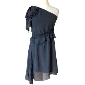 🆕🔖 Diesel ✨ Drakula 100% Silk One Shoulder Asymmetrical Dress ✨ Size L ✨NWT!